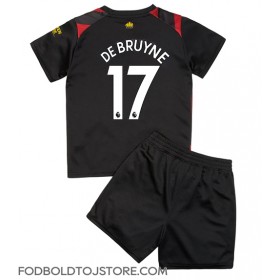 Manchester City Kevin De Bruyne #17 Udebanesæt Børn 2022-23 Kortærmet (+ Korte bukser)